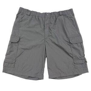 Rugged Exposure Cargo Shorts Mens 2XL Gray Waterproof Nylon Outdoor Hiking